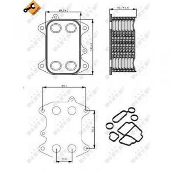 NRF Oil Cooler 31263 OE 03L115389B