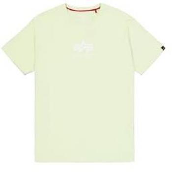 Alpha Industries Herrenbasic T-Shirt mit Mid-Logo, Grün (Arctic Lime), Größe 2XL