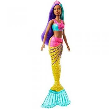 Poupée Barbie Dreamtopia dans l'univers Sirène, aux tons de cheveux turquoise et violets