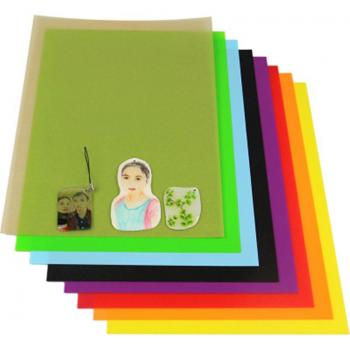 10Pcs A4 Multicolor Shrink Sheets for DIY Projects 0.3mm