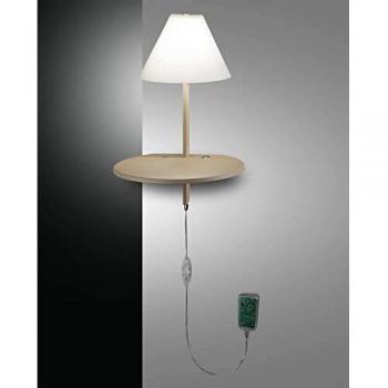 Applique a LED integrata Goodnight di Fabas Luce (colore tortora, beige vetro)