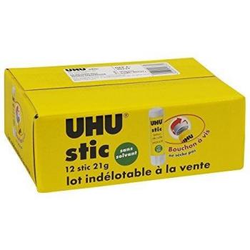 Colle créative UHU Stic 12 bâtons 21 g