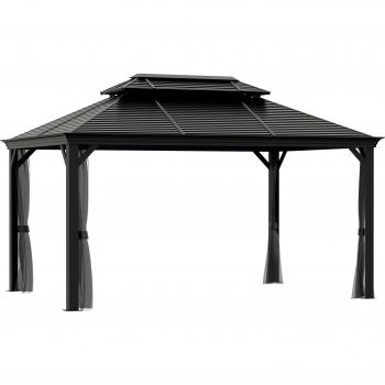 Pavillon Mykonos von Sojag, grau, inkl. Moskitonetz und Heizstrahler