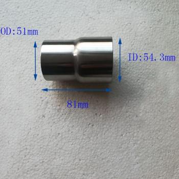 Adaptador de escape de motocicleta, reductor de diámetro 51mm a 54mm