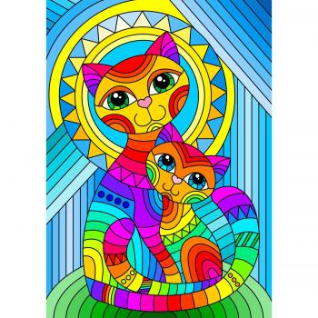 Puzzle Amusant Chat et Chaton