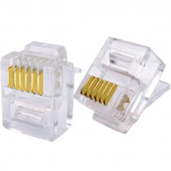Cable Modular RJ12 6P6C: Conector para teléfono y Ethernet con cobre premium