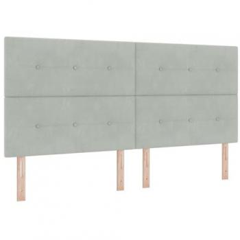 Tête de lit LED gris clair 200 cm – VidaXL