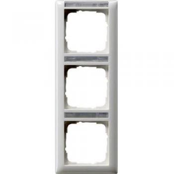 Cadre 2-3 Prises Vertical Inscriptible Blanc
