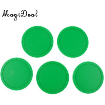 MagiDeal 5 Green Air Hockey Pucks