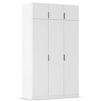 RAUCH LAGOA Ankleide-Schrank mit Drehtüren – BASIC – 136 cm × 235 cm × 54 cm, alpinweiß, Holzwerkstoff