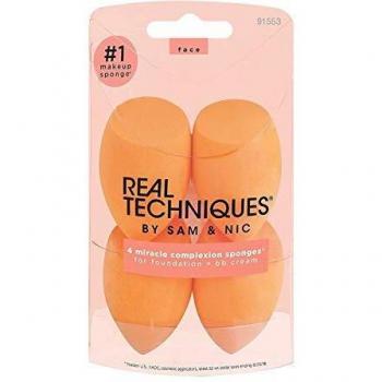 Real Techniques Wunder-Schwamm für das perfekte Make-up, 1er Pack (1 x 4 Stück)