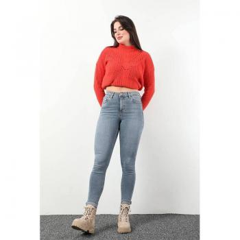 Blue Skinny Per Donne con Lycra