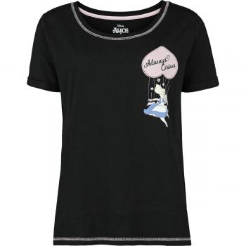 Chemise Disney Alice dans le Pays des Merveilles – Toujours Curieuse – Noir – Femmes – S à XXL