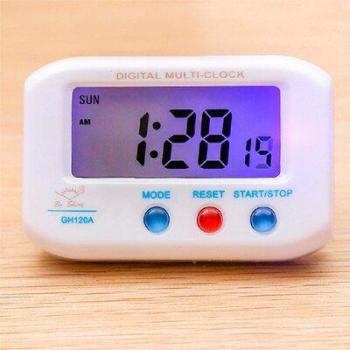 Square Mini Night Light Alarm Clock with Stopwatch