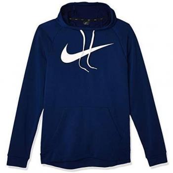 Nike Herren Dry PO Swoosh Langarm Oberteil Mit Kapuze, blau (Binary Blue/White), XL