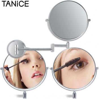 Tanice 10X Vergroting Wandspiegel 8'' Dubbelzijdig voor Make-up en Scheren Gepolijst Chroom