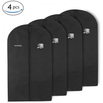 Vierfacher Kleidersack-Satz (Anzug) – 100 × 60 cm, Schwarz