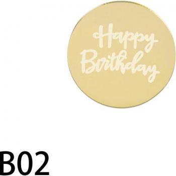 10pcs Gold Silver Birthday Cake Topper Set