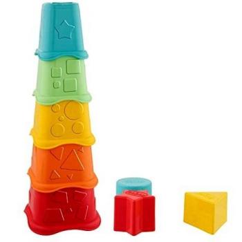 Chicco Cubes à Empiler 2 en 1 ECO +, Jeu de Tri pour Bébé, avec 5 Cubes de Tailles Différentes et 5 Formes Colorées, Fabriqué en Italie à Partir de Plastique Recyclé, Jouet Éducatif 6 mois à 3 ans