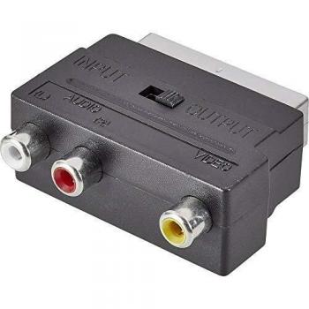 Adaptateur RCA 3 Femelles vers Péritel Mâle