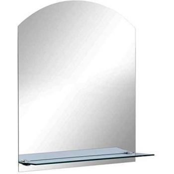 Wall Mirror with Shelf 30x50 cm Tempered Glass Vidaxl