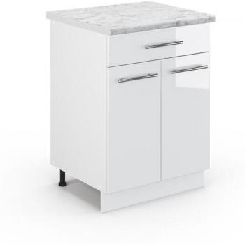 Vicco Regal Fame-Line, 60 x 60 x 81.5 cm, Hochglanz Weiß