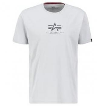 Maglietta Alpha Industries Basic ML Colore Grigio Pastello XXL