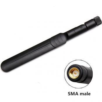 Double bande Wi‑Fi 5G (2,4/5,8 GHz) – Antenne amplifiée 8 dBi, 2 pièces, connecteur RP‑SMA mâle