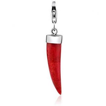 Nenalina Charm-Einhänger »Zahn Koralle Rot Anhänger 925 Silber«