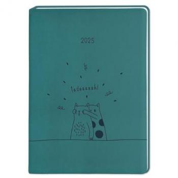 Terminplaner Lederlook 2025 Petrol