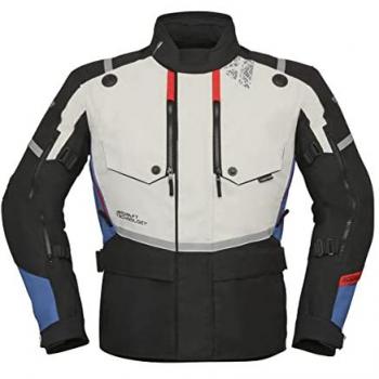 Giacca moto tessile Modeka Trohn Grigio Blu 2XL