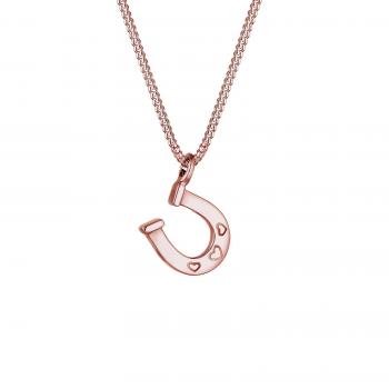 Elli Damenhalskette „Kinder Hufeisen Herz“ – 925 Sterling Silber