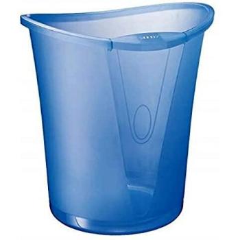 Leitz 18 Liter Kunststoffpapiertonne – Transparente Kristallblau‑Version