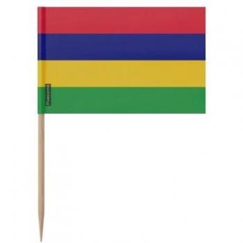 Cure‑Dent Drapeau Maurice Bamboo Toothbrush, 12 cm, 100 Pieces