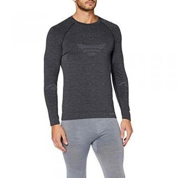 CMP Seamless Long Sleeve Base Layer 39y4017 Black Melange XL-2XL Menswear