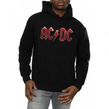 Hoodie noir AC/DC homme avec logo Ice en coton