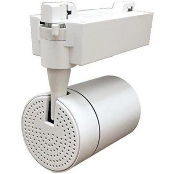 Spot LED sur Rail 30W 80° COB Monophasé BLANC