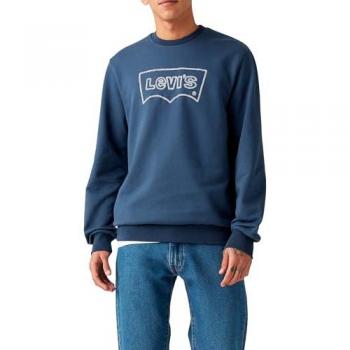 Sudadera Levi's Azul Marino con Logo Blanco