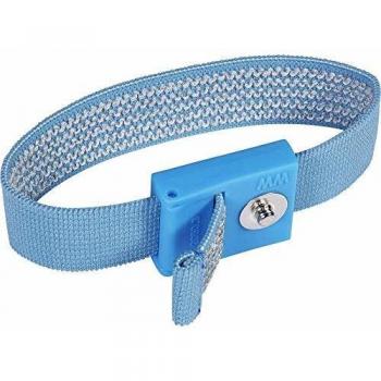 ESD‑Handgelenksarmband 2051.750.3 Wolfgang Warmbier – Dunkelblau, 3 mm Knopfdruck