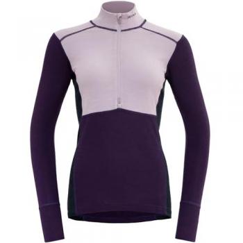 Devold Damtröja Lauparen Merino 190 Zip Orchid/lila/mörkblå