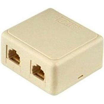 Base telefónica Doble 8 posiciones RJ-45