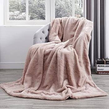 Faux Rabbit Fur Throw for Living Room