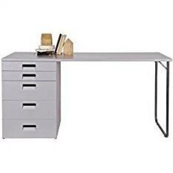 Industrial Kids Locker Desk with Storage in Hertog Grey by Woood