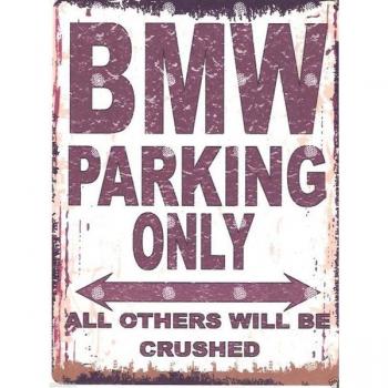 BMW Retro Metalen Garagebord 30x20cm