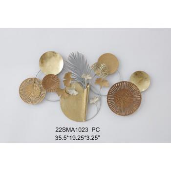 Contemporary Decorative Figurine DKD Home Decor 90 x 8.3 x 49 cm Gray Gold Copper