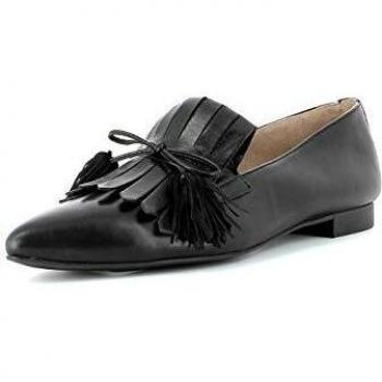 Paul Green Damen Slipper mit Fransen Schwarz Größe 37