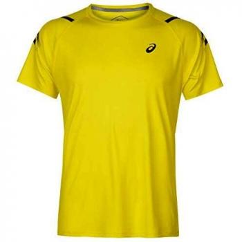 Small Yellow ASICS Icon Short Sleeve Running Shirt – SS19