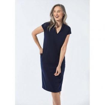 Goldner Sommerkleid in Marine