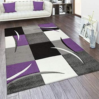 Tappeto soggiorno design 3D, 200x290 cm, Viola