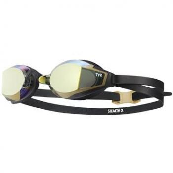 Occhiali sportivi TYR Stealth X Performance in nero e lenti gialle
